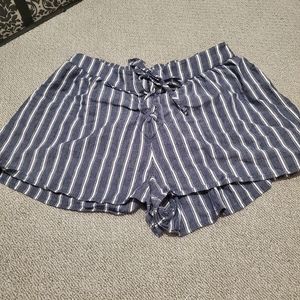 Blue Striped Shorts